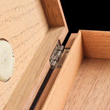 Caixa de charuto de madeira de cedro, umidificador de charuto, higrômetro, umidificador de charuto, caixa de armazenamento de charuto