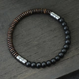 Nova pulseira de contas de coco masculina 6mm natural azul arenito tigre olhos pedra braclet chakra energia braslet yoga madeira brazalete