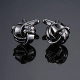 Abotoaduras de camisa francesa para homens, Material de cobre, uma vertente 2 vertentes, abotoaduras tecidas, acessórios de vestuário, atacado, moda