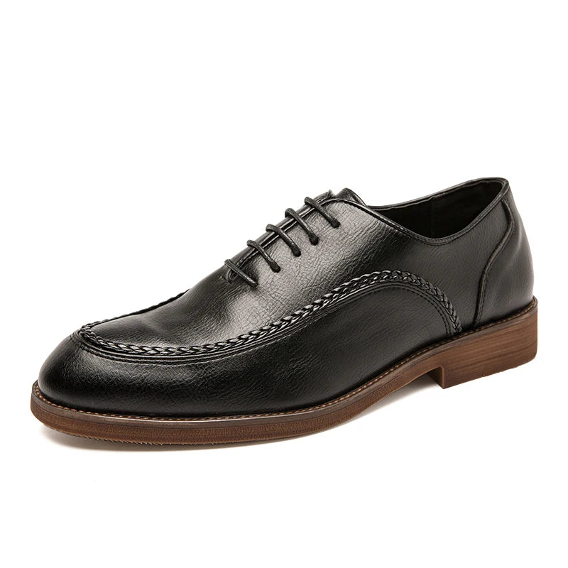 Sapatos casuais de couro genuíno masculino, sapatos de trabalho ao ar livre, vestido de escritório, sapatos de casamento, entrega gratuita, novo, primavera, outono