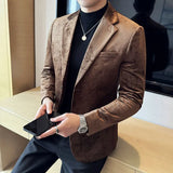 Nova moda elegante veludo jacquard ternos jaqueta masculina fino ajuste negócios social formal terno casacos tailcoat roupas masculinas 4xl-m