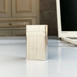 Encendedor retro de sonido brilhante, carcasa de latón a prueba de vento, butano inflável, antiderrapante lateral, encendedor d