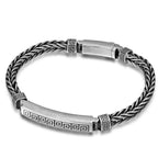 Nova cor de prata corda de cânhamo quilha masculina 4mm pulseira maré de prata moda all-match casual retro artesanal estilo chinês jóias