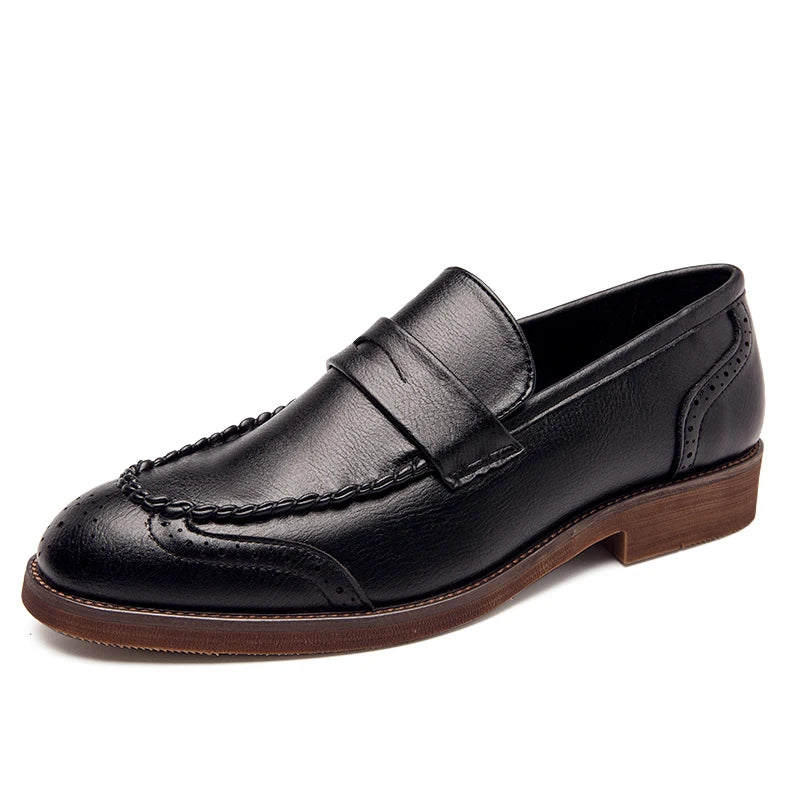 Sapatos casuais de couro genuíno masculino, sapatos de trabalho ao ar livre, vestido de escritório, sapatos de casamento, entrega gratuita, novo, primavera, outono
