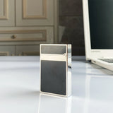 Encendedor retro de sonido brilhante, carcasa de latón a prueba de vento, butano inflável, antiderrapante lateral, encendedor d