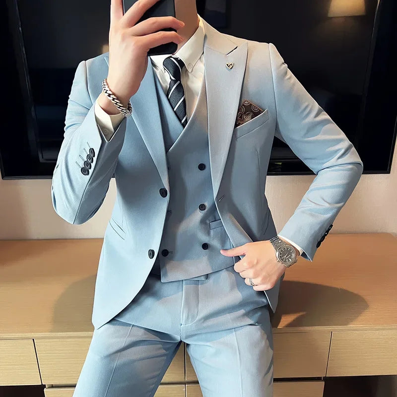 Terno Masculino Trespassado Duplo - Elegância Intemporal