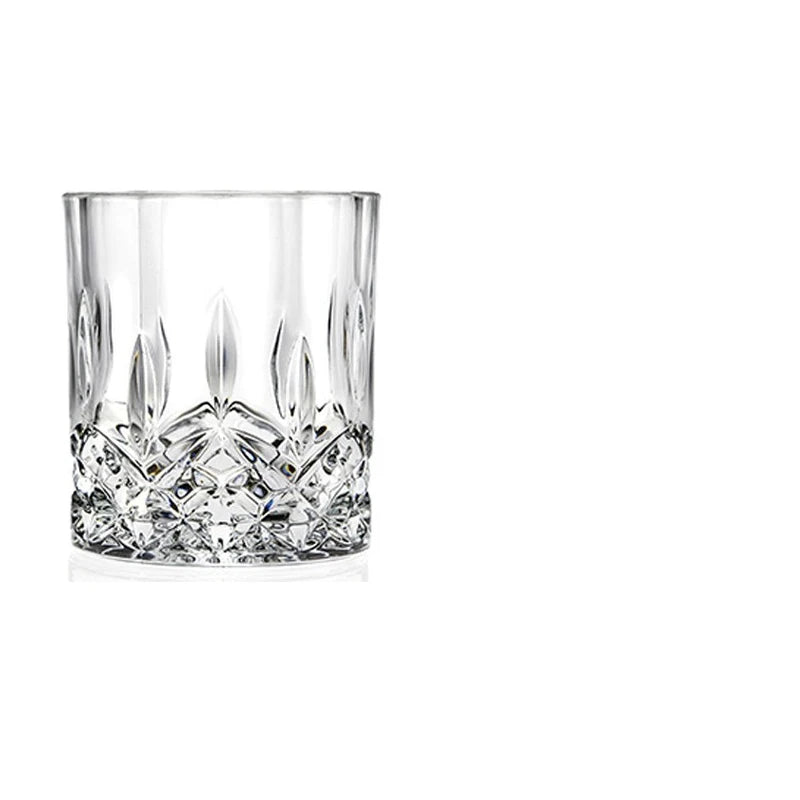 6 pces/4 pces/2 pces/1 pces copo de uísque vidro de cristal 230ml copo de vinho transparente drinkware para bar/casa copos de espírito copo de água em relevo