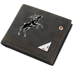 Carteira casual retrô masculina DEABOLAR Carteira de couro PU de grande capacidade com slot para vários cartões