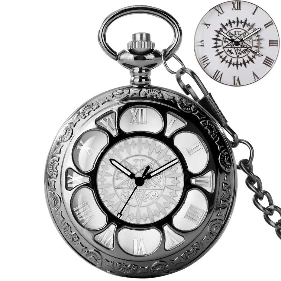 Exquise estrelado azul dial pingente bronze oco caso relógio de bolso de quartzo numerais romanos retro relógios lembrança presente para homens