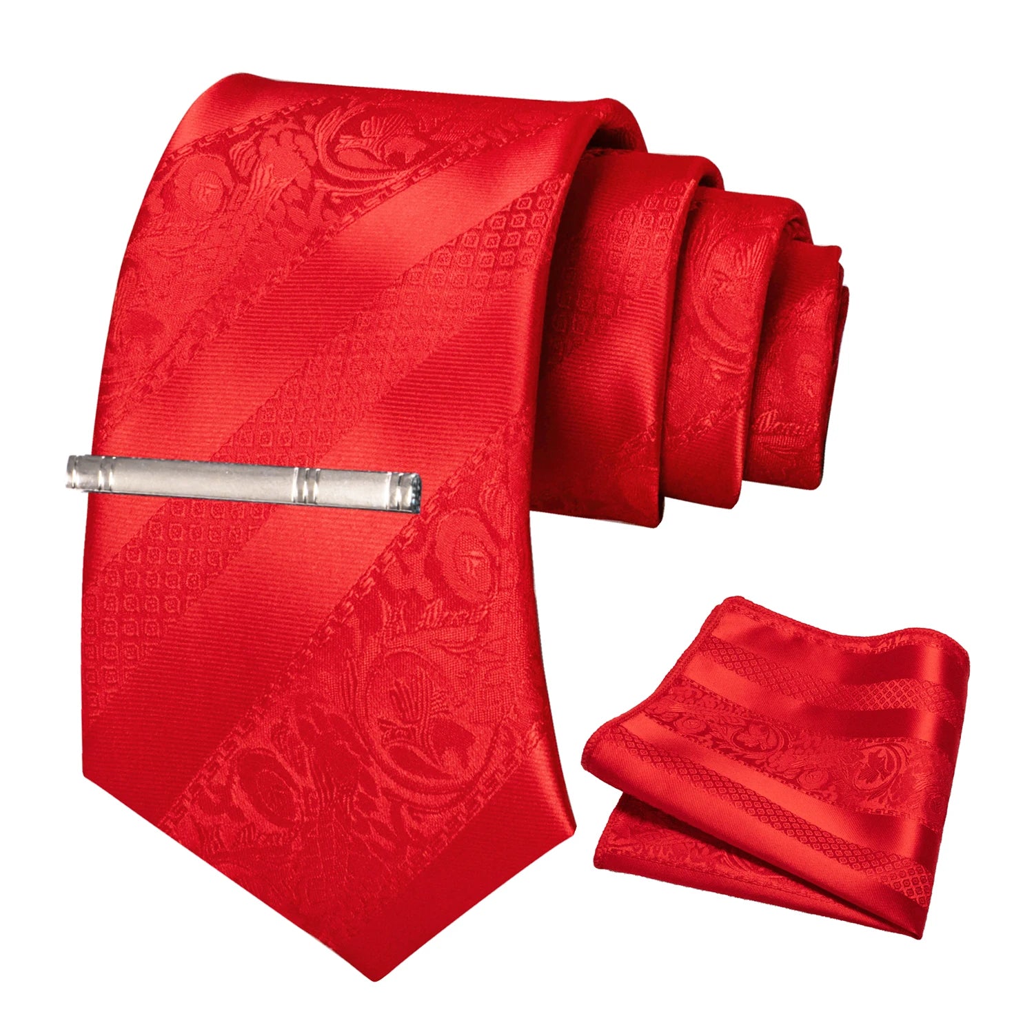 Clássico masculino floral gravata 8cm conjunto de gravata de seda bolso quadrado gravata clipe ternos de negócios acessórios noivo casamento cravat
