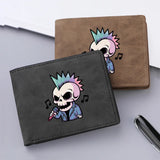 Masculino retro casual mini carteira curta titular do cartão estudante na moda impressão carteira design elegante e peculiar