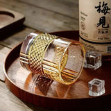 Forro de ouro Whisky Copo, Old Fashioned Rocks Copos, Copos para Cocktail Scotch, Bourbon, Gin, Voldka, Brandy