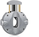 Cortador de charuto 3-1 com lâmina de aço inoxidável, suporte de charuto e rotador de descompressão, cortador de charuto redondo projetado ergonomicamente