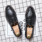 Sapatos casuais de couro genuíno masculino, sapatos de trabalho ao ar livre, vestido de escritório, sapatos de casamento, entrega gratuita, novo, primavera, outono