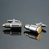 Abotoaduras de camisa francesa masculina, abotoaduras modelo de bala de material de cobre acessórios de roupas de casamento da moda atacado