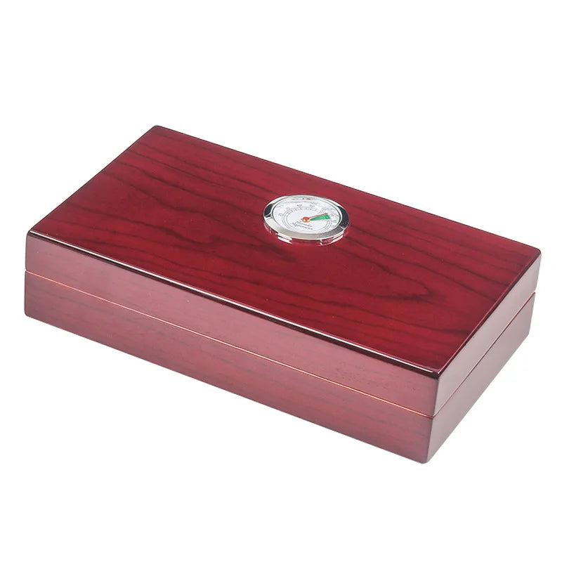 Caixa de charuto de madeira de cedro, umidificador de charuto, higrômetro, umidificador de charuto, caixa de armazenamento de charuto