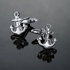 French Copper Material Shirt Cufflinks para homens, Boat Anchor Cufflinks, marca de moda, acessórios de vestuário, atacado