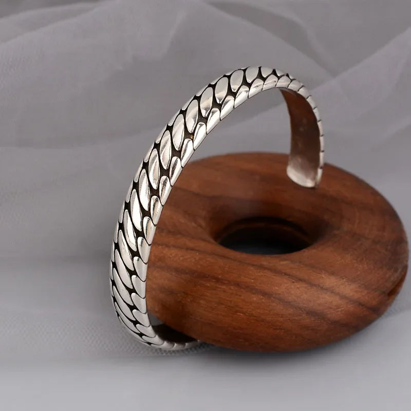 Pulseira de punho simples brilhante de dupla camada de aço inoxidável adequada para homens e mulheres pulseira de punho de duas cores joias de casal