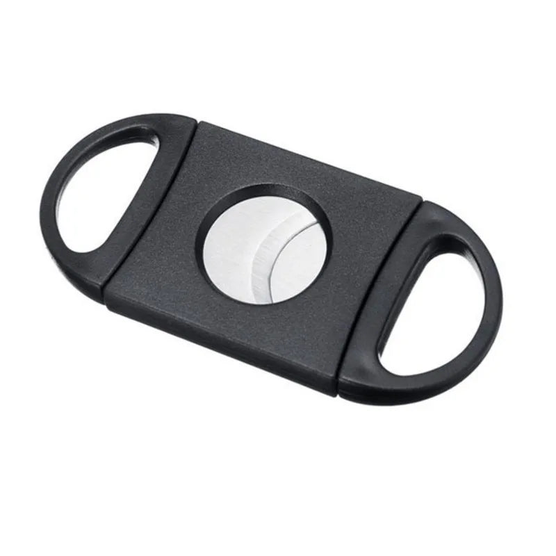 Cortador de charuto preto, aço inoxidável, afiado, cortador de charuto manual, acessórios para festa de casamento, lembrança, presentes