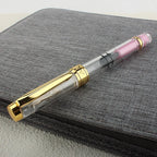 1 pçs caneta tinteiro recarregável caneta de pistão transparente enchimento de pistão caneta tinteiro extra fina para pintura de caligrafia