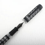 Jinhao 100 Caneta-tinteiro de enchimento a vácuo Transparente Acrílico Esqueleto Oco Esculpido EF/F/M Caneta Presente Escrita