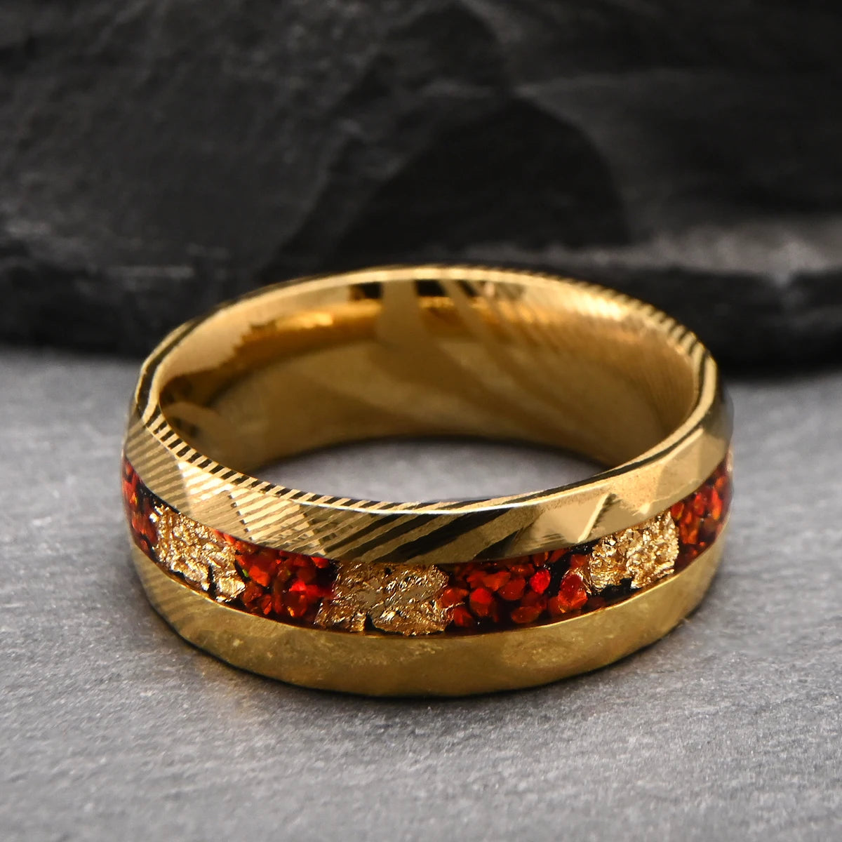 Anel de damasco de alta qualidade para homem anillos bague homme pareja de compromiso moda jóias alianças de casamento opala anéis de noivado