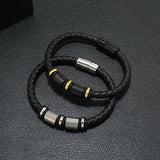 Novo em homens pulseira de couro genuíno romance atrract magentic braclet homme punk jóias acessórios pulseira cabo brazalete presente