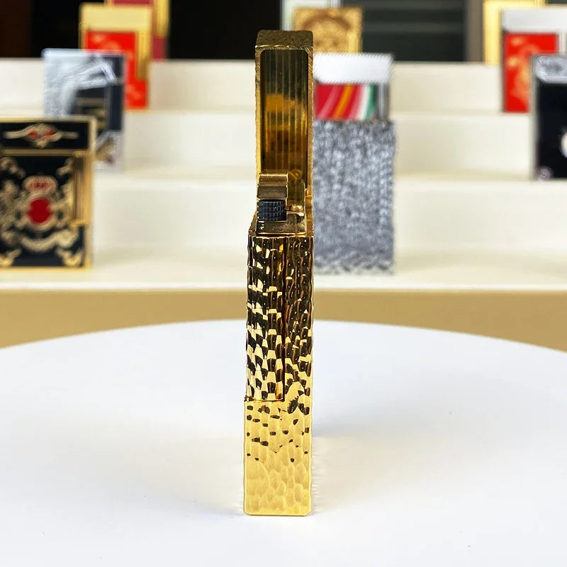 Isqueiro a gás vintage de alta qualidade para homens e mulheres, caixa de cigarro à prova de vento, nova condição