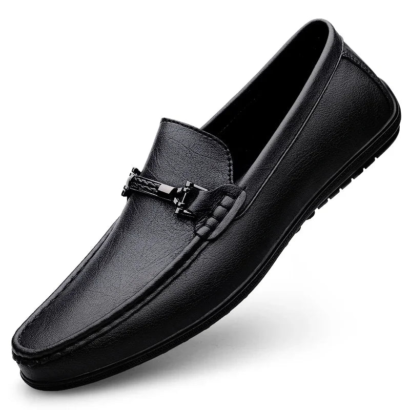 Mocassins Masculinos de Couro Genuíno - Elegância Atemporal