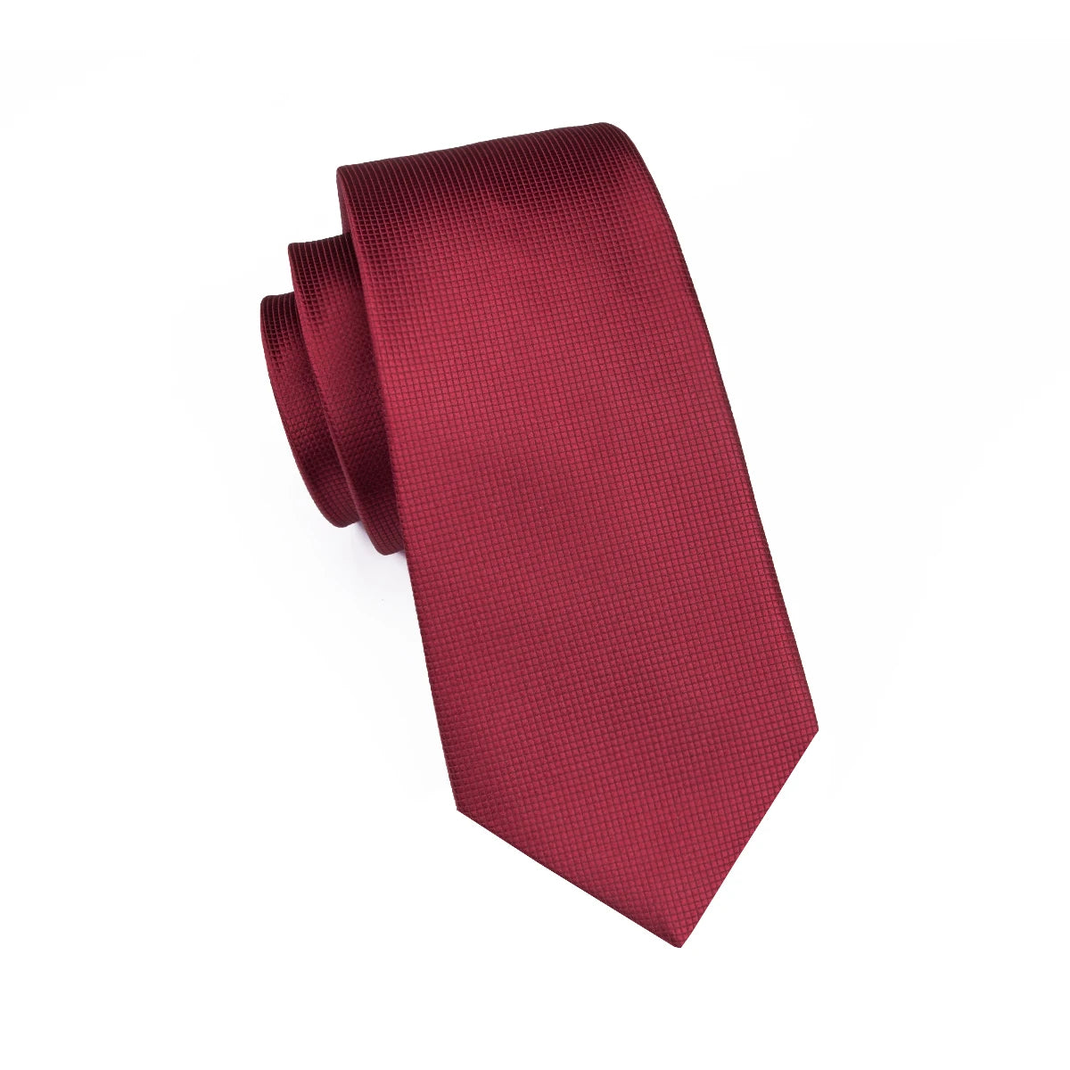 Conjunto de gravata monocromática Borgonha para homens, gravata de luxo, gravata de casamento, abotoadura quadrada, presente do broche do designer, seda larga de 8,5 cm