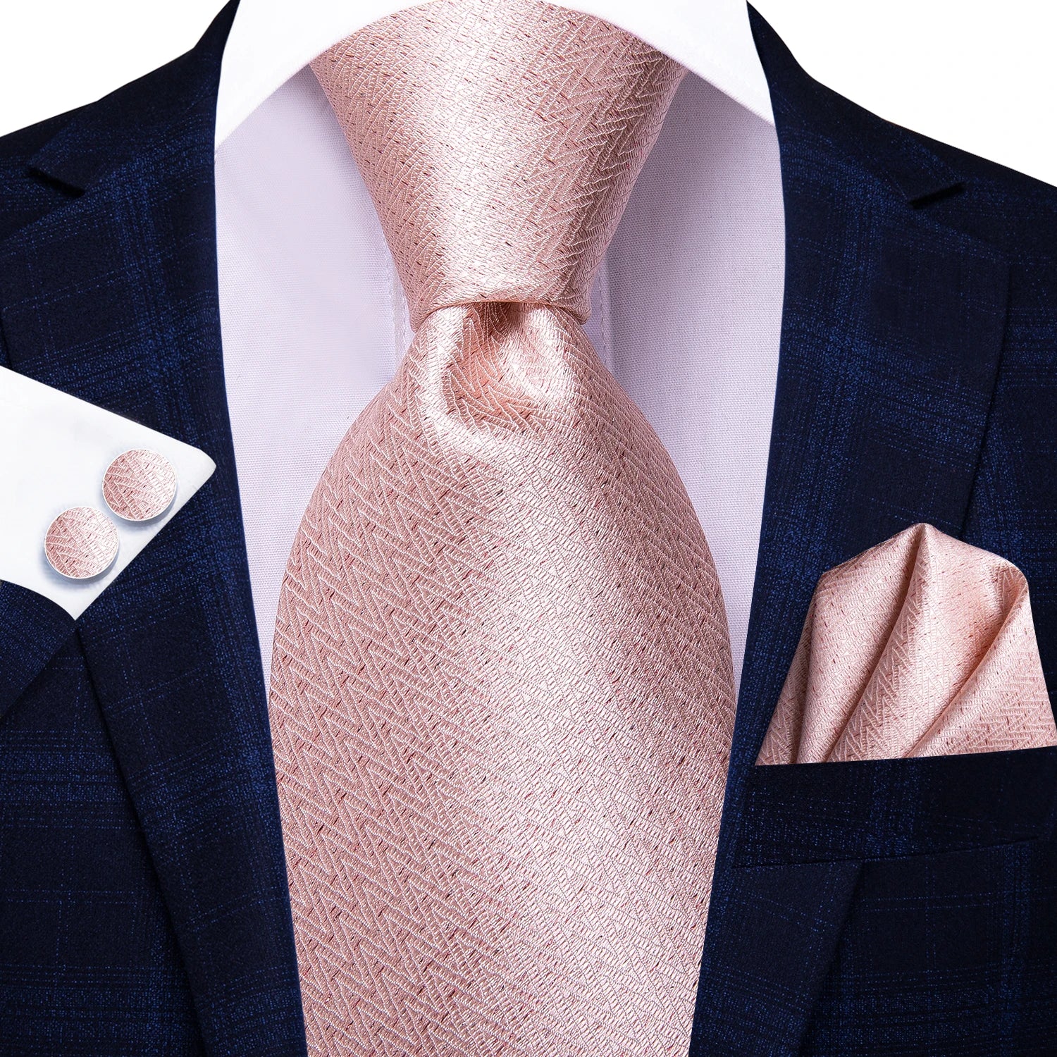 Conjunto clássico de gravata de seda masculino, gravata, floral, rosa, roxo, azul, elegante, lenço, abotoaduras, moda luxuosa, 3 peças