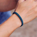 Noter masculino corda pulseira unfading aço inoxidável magentic braclet acampamento masculino acessórios pulsera tela melhor presente para namorado