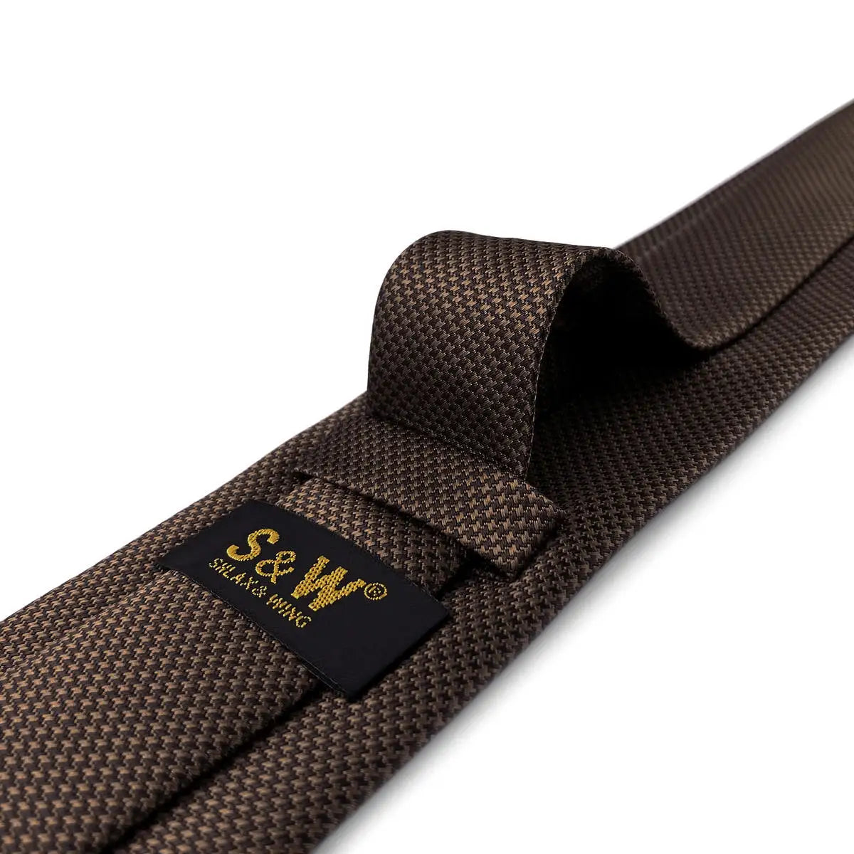 U27 marrom houndstooth gravata conjunto artesanal casamento moda extra longo tamanho clássico laços para homem lenço