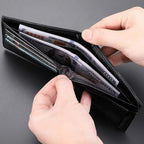 Carteira masculina em relevo couro macio PU couro multi cartão de crédito titular com carteira de moedas curta masculina