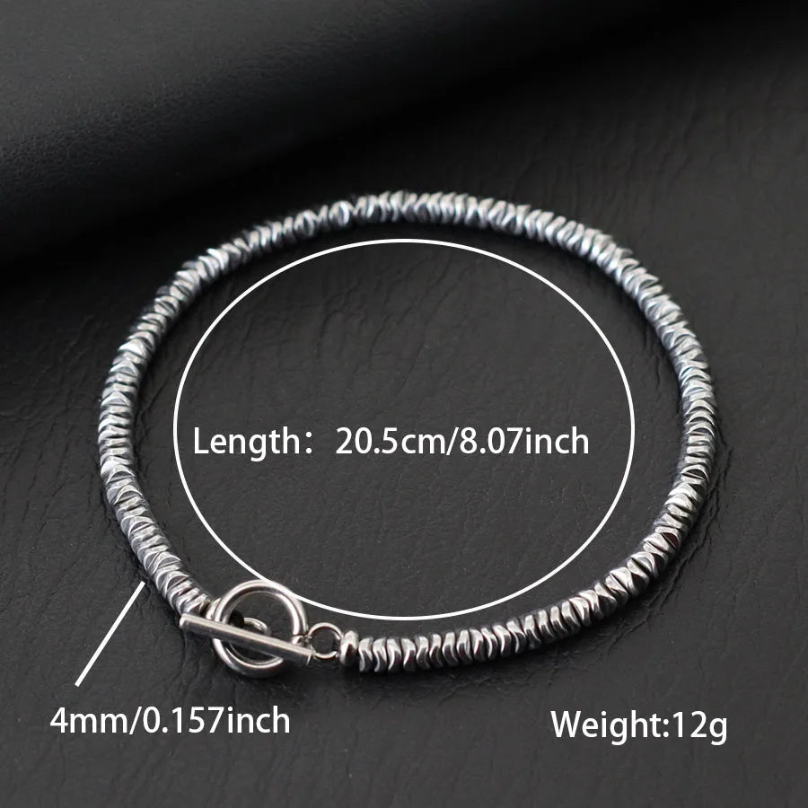 Único irregular 4mm pequena hematita pedra pulseira para homens vintage ouro prata cor semente contas braslet cura jóias pulseria