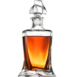 Hellodream-Luxury Crystal Glass Whisky Decanter, Sem Chumbo, Licor para Álcool, Bourbon, Scotch 27.05 oz