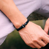 Moda masculina âncora pulseira dupla camada náutica braslet homme verão praia acessórios pulsera roja hombre macrame braclet