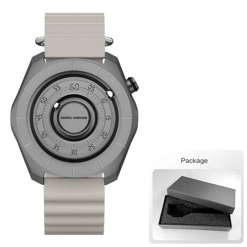 DANIEL GORMAN Relógio Esportivo para Homens Moda Verde Pulseira de Silicone Relógio de Pulso Luminoso À Prova D 'Água com Contas Magnéticas Mãos DG0788