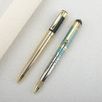 Caneta esferográfica de tinta luxuosa clássica, tinta de ponto médio 0.7mm, escrita suave, caneta esferográfica de metal, assinatura