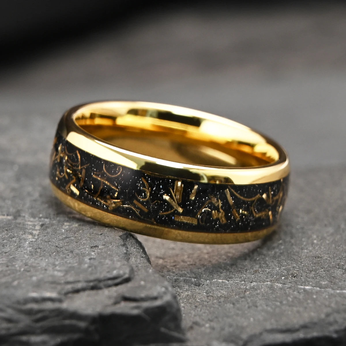 Anel de carboneto de tungstênio para homem anillos bague homme pareja de compromiso moda jóias banda de casamento casal anéis de noivado presente
