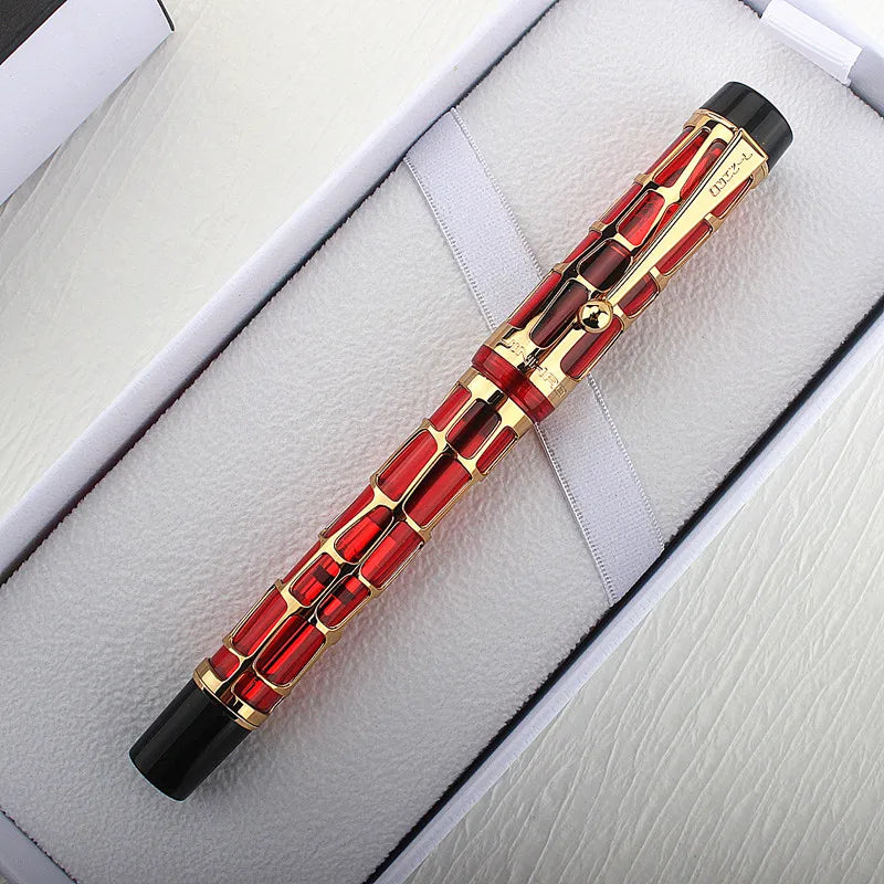 5 cores de luxo qualidade jinhao 100 resina galvanoplastia oco material escolar estudante escritório estacionário m nib caneta nova