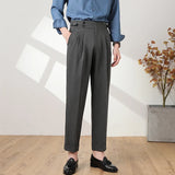 Nápoles 2025 novos homens terno calças moda listra fino ajuste negócios escritório social casamento calças de alta qualidade masculino calças casuais