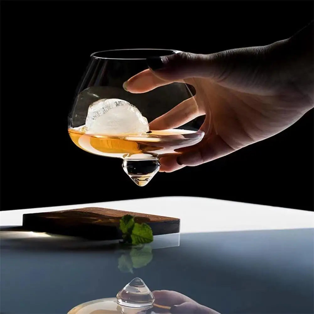 250ml/400ml copo de vinho de uísque irregular rotativo barriga alta cerveja uísque brandy cocktail copo de vinho tumbler para baixo vidro de barra