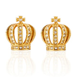 Camisa francesa Abotoaduras Material De Cobre, Coroa De Cristal Branco, Moda Masculina, Acessórios de Vestuário, Atacado