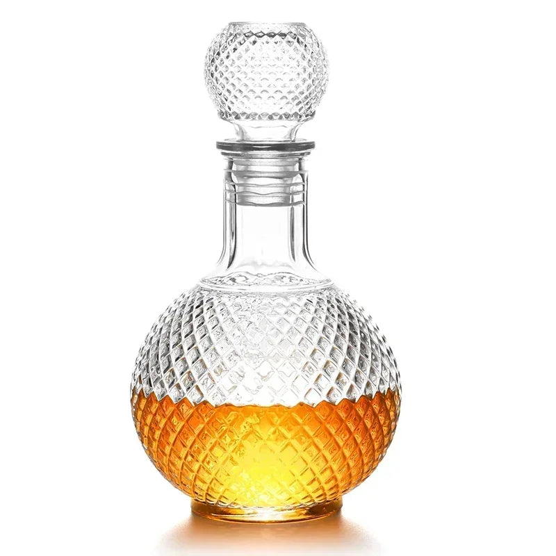 Decantador de licor de vidro 50ml/250ml/500ml/1000ml com rolha de globo hermética, decantador de uísque para álcool, vinho, enxaguatório bucal