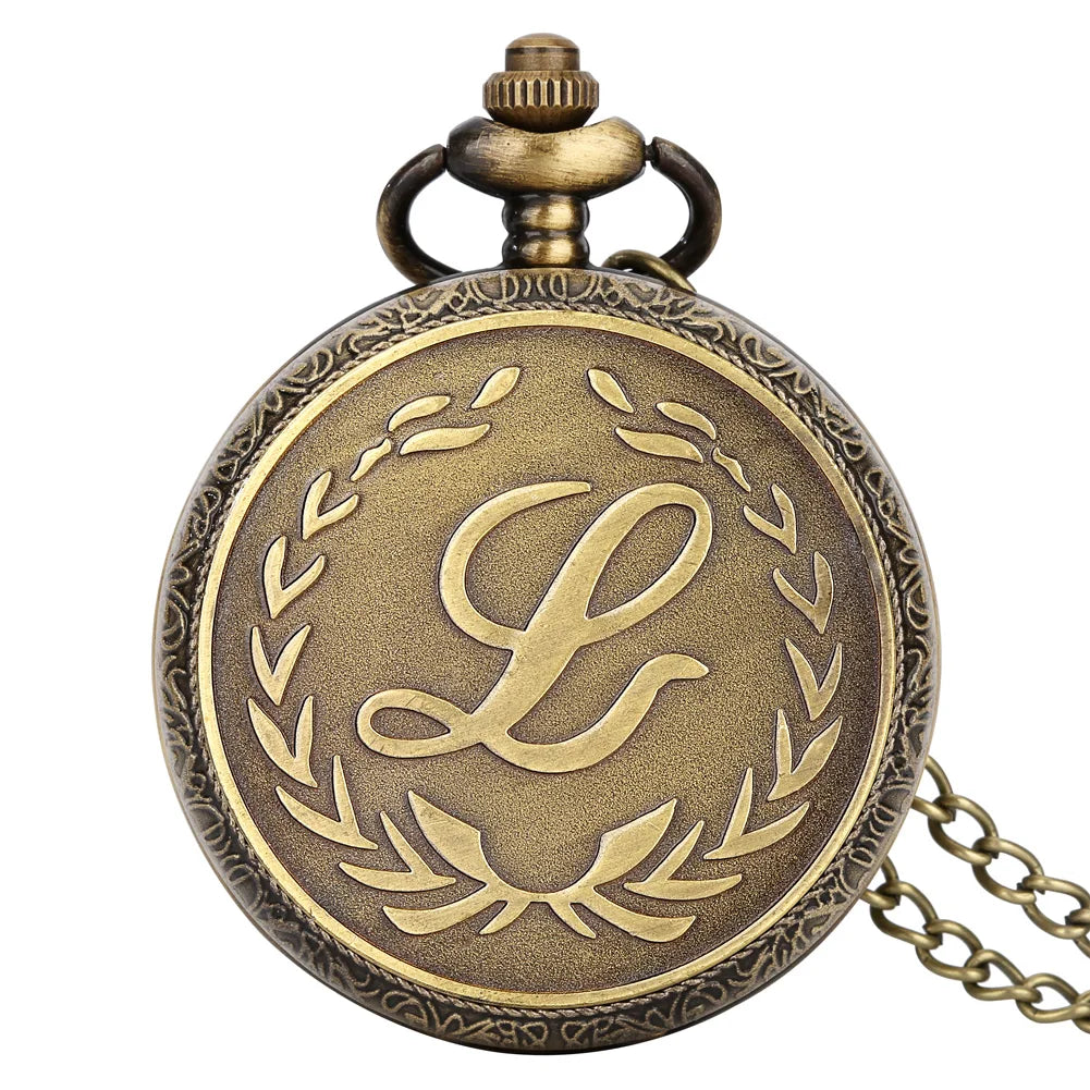 Vintage bronze chinês retro tai chi fofoca banish mau sorte relógio de bolso de quartzo colar pingente melhor amigo amizade jóias