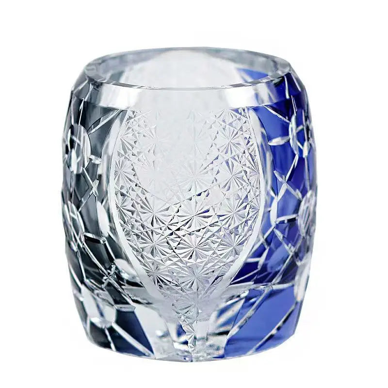 Japão kagami planeta edo kiriko copo de vinho luz das estrelas copos de uísque bloco cor mão escultura arte artesanato copo de uísque caixa de presente