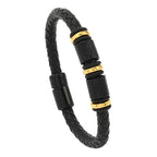 Novo em homens pulseira de couro genuíno romance atrract magentic braclet homme punk jóias acessórios pulseira cabo brazalete presente