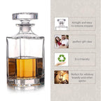 Decantador de vidro - Decantador de uísque para vinho, Bourbon, brandy, licor, suco, água, enxaguatório bucal (25,4 onças/750ml)