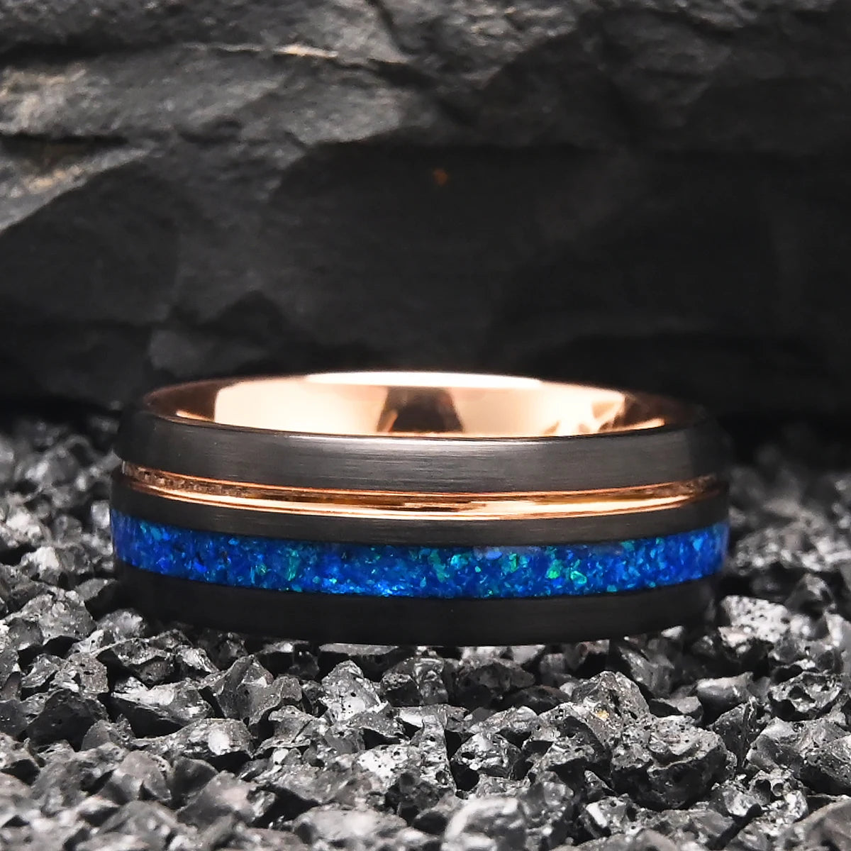 Anéis de casamento de tungstênio para homem anillos anillo hombre opala jóias de luxo casais anel bague bijoux y2k acessórios bague homme